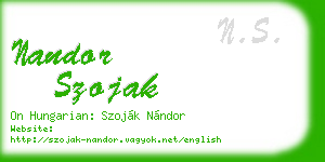 nandor szojak business card
